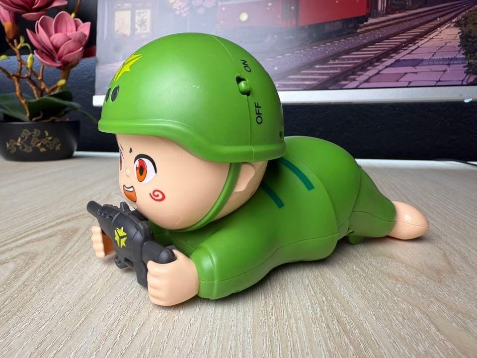 Toy Soldier Crawling