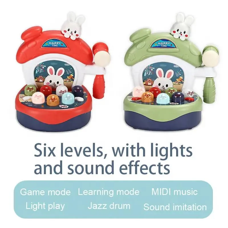 Kids Mini Whack A Mole Machine Happy Hammer - Image 2