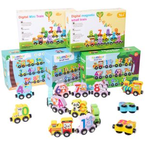 Early Education Montessori Magnetic Wooden Classic Train Toy