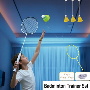 Indoor Batminton Self Trainer Set