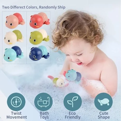 5pc Bathtub Cute Duck, Tortoise & Penguin Swimming Pool Floating Toy - Image 4