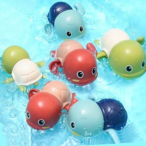 5pc Bathtub Cute Duck, Tortoise & Penguin Swimming Pool Floating Toy - Image 3