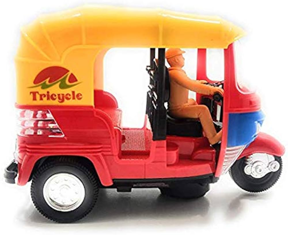 Auto Rickshaw Battery Operated Toy with Sound & Flashing Light - Image 3