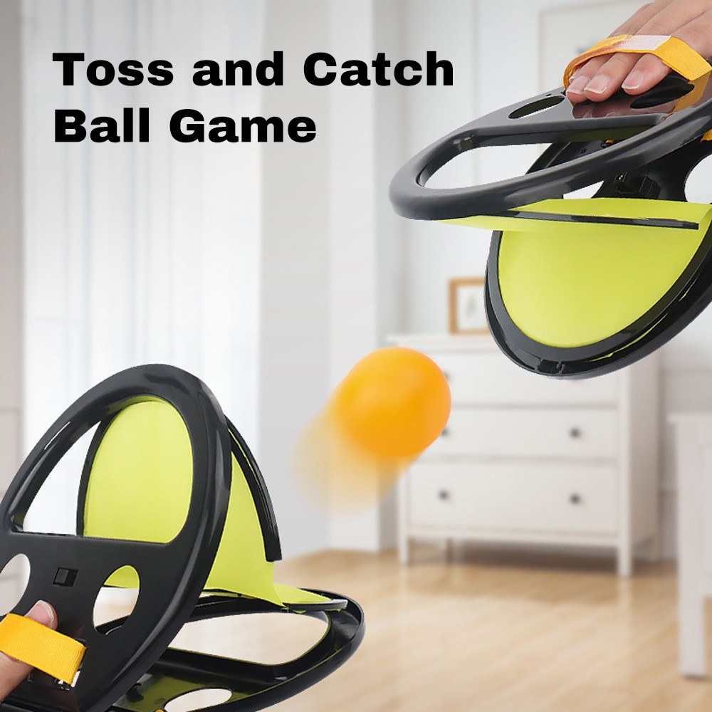 Portable Throw and Catch Ball Game Interactive Hand Grip Racket - Image 3