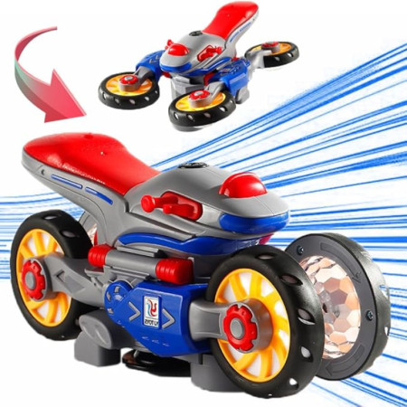 Motorbike Toy 360° transformer with Music & LED Light - Image 2