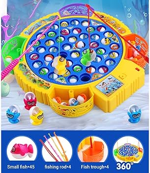 Fishing Game Toy With 45 Fishes and 4 Fishing Rods - Image 2