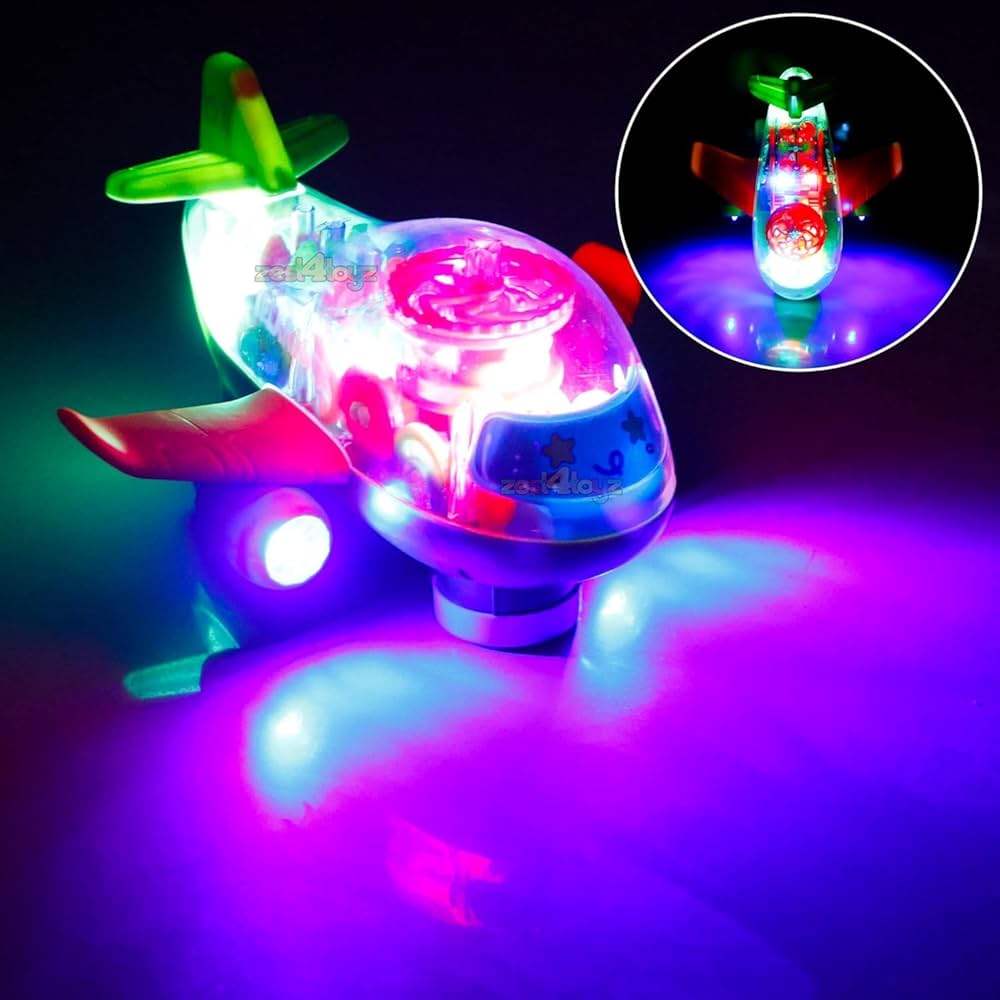 Gear Airplane Musical Sound Toy with Lights