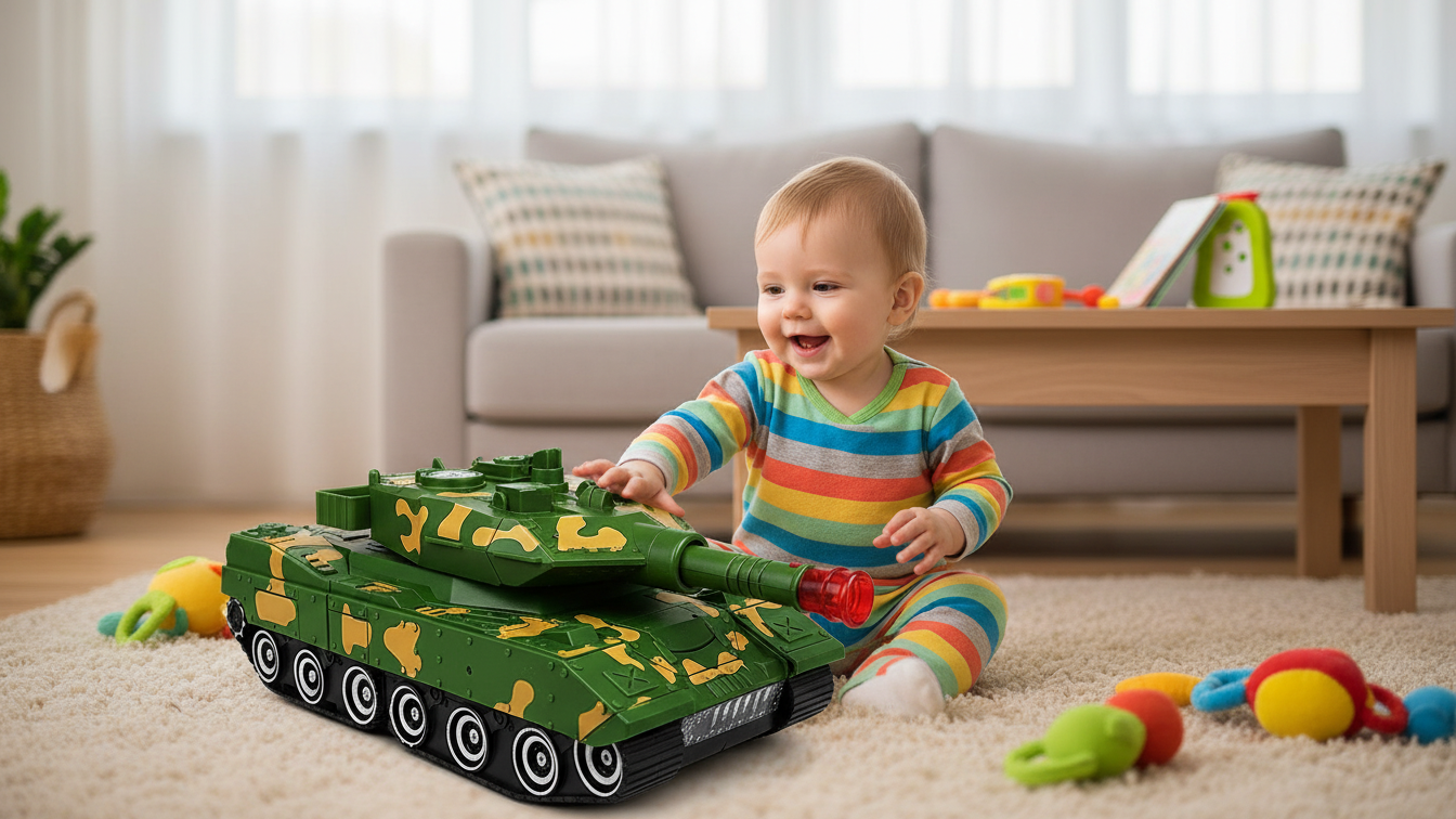 Rechargeable Robots Tank Music Car Toy