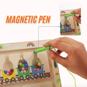 Wooden Magnetic Train Classification Maze